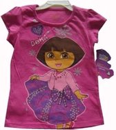 Donkerroze t-shirt van Dora maat 116