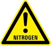 Waarschuwingsbord nitrogen - kunststof 200 mm