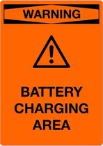 Sticker 'Warning: Battery charging area' 297 x 210 mm (A4)