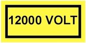 12000 volt sticker 100 x 50 mm