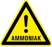 Waarschuwingsbord ammoniak - dibond 300 mm