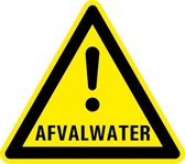 Waarschuwingssticker afvalwater 200 mm