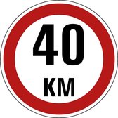 Maximaal 40 km sticker, A1 100 mm