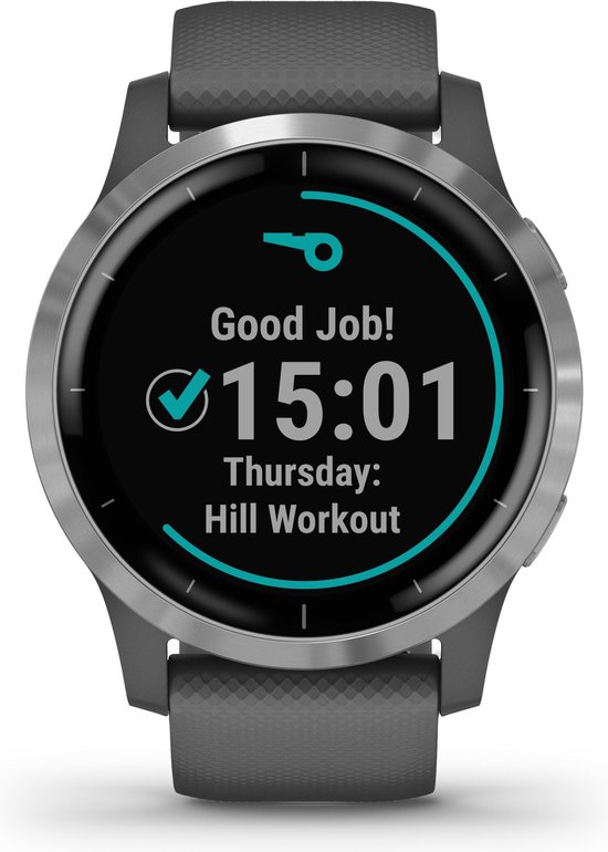 Garmin Vivoactive 4 - Health smartwatch - Shadow Grey