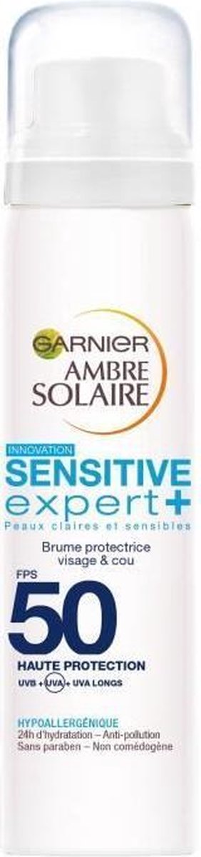 Garnier Sensitive Expert Beschermende hydraterende gezichtsmist IP50 heldere huid 75 ml