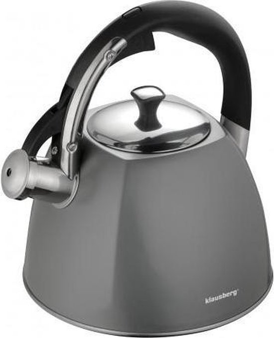 Bouilloire sifflante Klausberg KB-7411 - 2,2 L - acier inoxydable - toutes sources de chaleur
