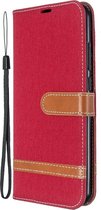 Xiaomi Redmi Note 8T Hoesje - Denim Book Case - Rood