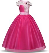WiseGoods - Cinderella Jurk - Assepoester - Prinsessenjurk Meisje  - Verkleedkleding - Kinderkostuum - 6-7 jaar - 116-122