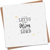Christelijke Kerstkaart - Oh come let us adore Him - DagelijkseBroodkruimels