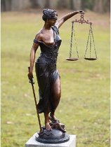 Tuinbeeld - bronzen beeld - Vrouw Justitia - 89 cm hoog