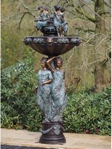Tuinbeeld - bronzen beeld - Fontein met vrouwen - 185 cm hoog