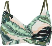 Seafolly Palm Beach - Bikinitopje - DD cup bralette - groen met bladprint