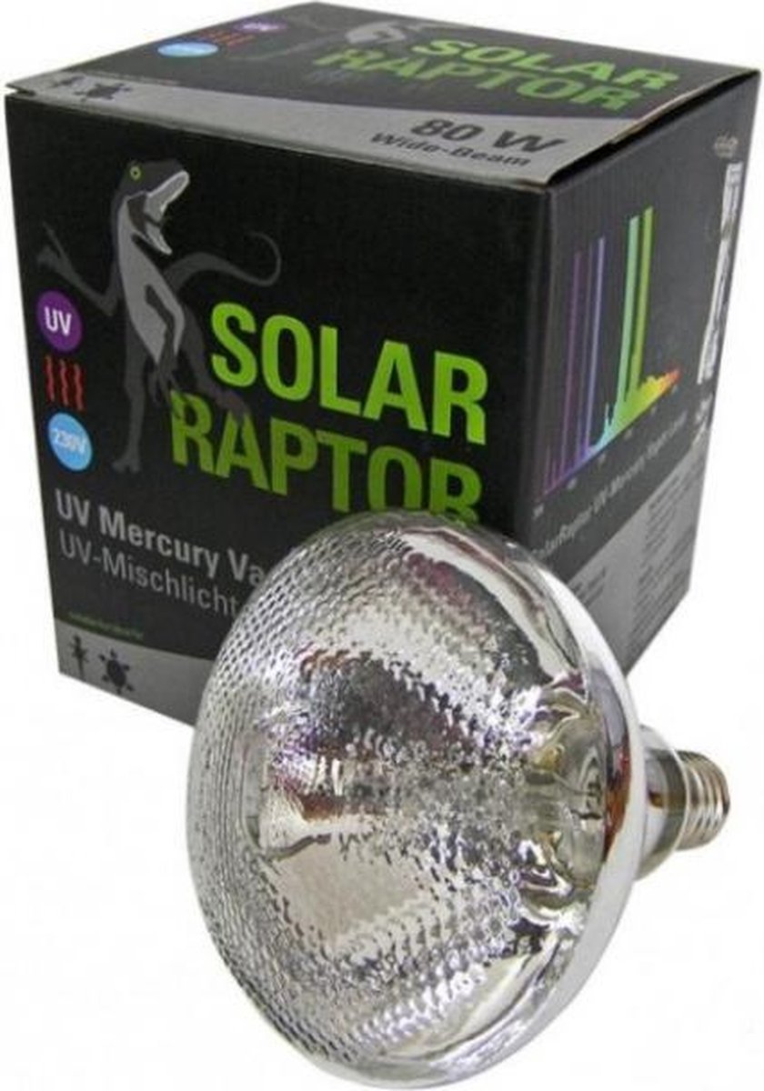 Solar Raptor UV Mercury Vapor Lamp - Terrarium Verlichting - 80W - Solar Raptor