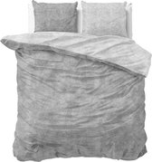 Sleeptime Twin Washed Cotton - Dekbedovertrekset - Lits-Jumeaux - 240x200/220 + 2 kussenslopen 60x70 - Grijs