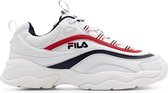 Fila Ray Low Sneakers Dames - White/Fila Navy/Fila Red  - Maat 38