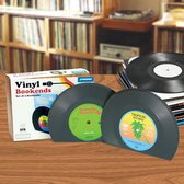 Gift Republic Vinyl Boekensteunen – Houd je Boeken Netjes Geordend – Upgrade je Boekenkast of Boekenplank