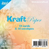 Joy! Crafts Kraftkaarten met enveloppen - 12x12 cm 8001/0013 10 st.   kaart 110x110mm/enveloppe 120x120mm