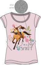 Spirit Riding Free t-shirt - roos - maat 104 cm / 4 jaar