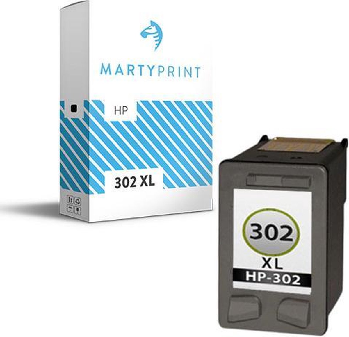 MartyPrint - HP 302 XXL inktcartridge Zwart
