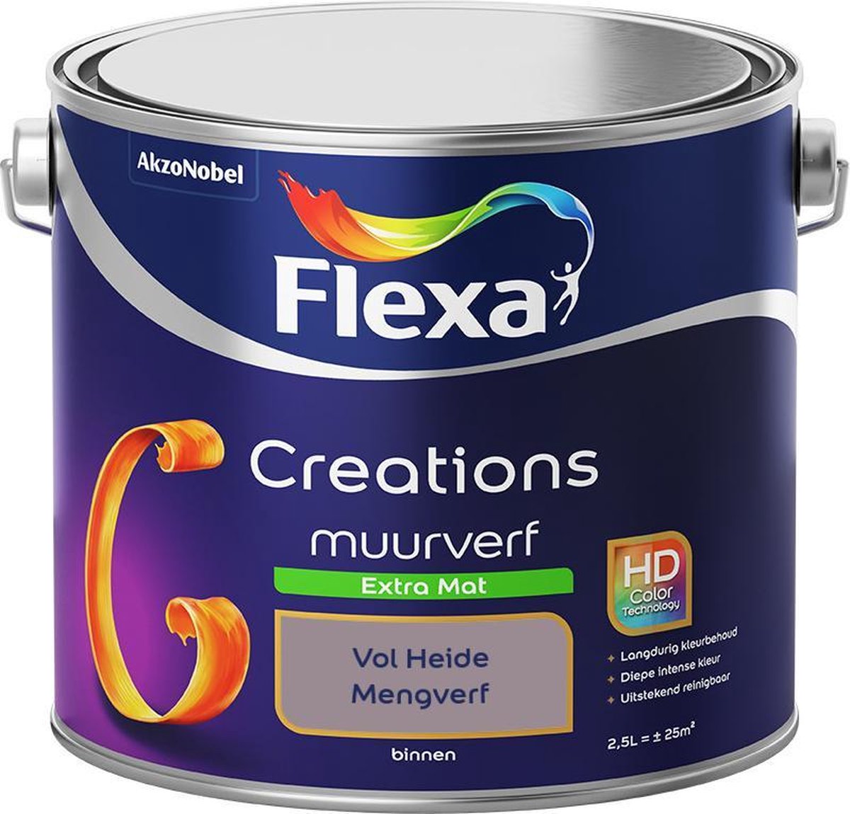 Flexa Creations Muurverf - Extra Mat - Mengkleuren Collectie - Vol Heide - 2,5 liter