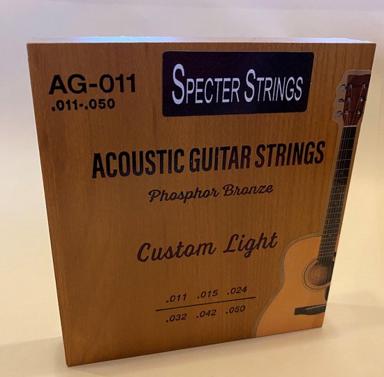 Specter Strings professionele snaren voor de akoestische gitaar (western gitaar) set .011 Bronze - snarenset