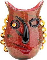 Design vaas - decoratie vaas - vaas met gezicht goldy