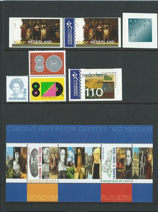 Thumbnail van een extra afbeelding van het spel Jaarcollectie 2000 - Postzegels Nederland