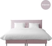 Drôme Boxspring Pollux - Set de sommier complet - Ressort ensaché - Gris rose - 160x200