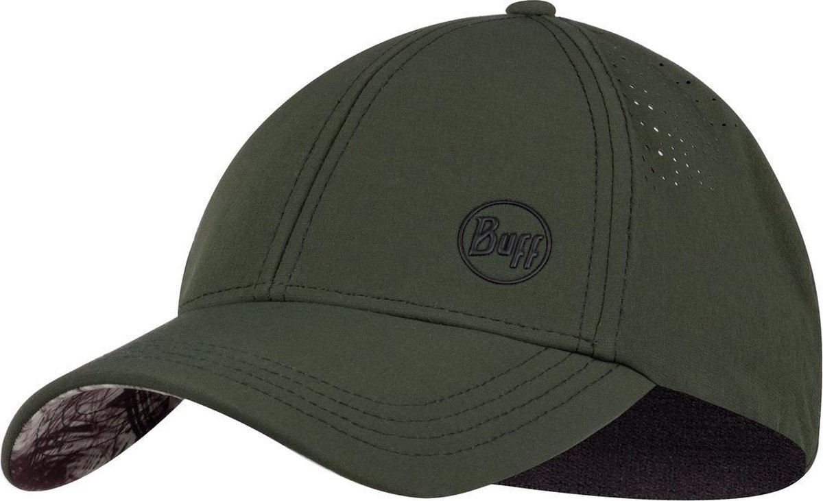 BUFF Trek Cap Hashtag Moss Green L/XL - Pet - Zonbescherming