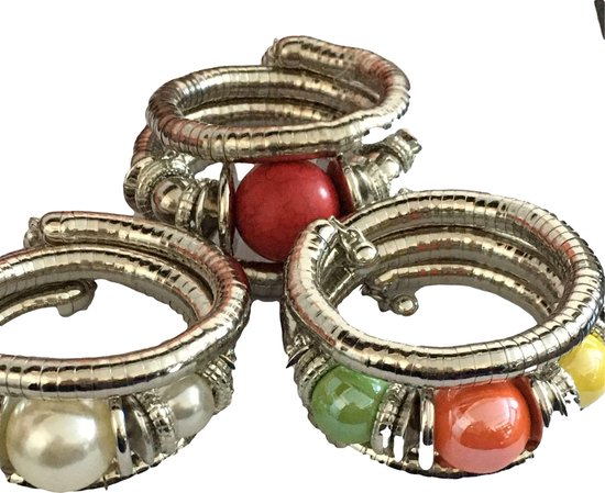 Petra's Sieradenwereld - Slangarmband set van 3 mix kleur (14)