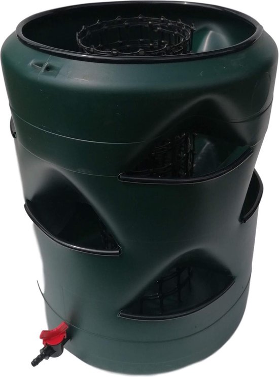 Balkonton verticale tuin met wormenhotel