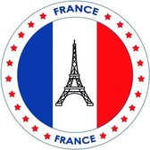 50x Bierviltjes Frankrijk thema print - Onderzetters Franse vlag - Landen decoratie feestartikelen