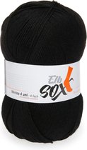 GGH ElbSox Merino SOKKENWOL - 4 Uni ZWART 002. PAK MET 5 BOLLEN a 100 GRAM. PARTIJ 51763.