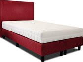 Boxspring Flanny Twijfelaar Budget compleet, merk Olympic Life, 120 x 200 cm, bordeaux