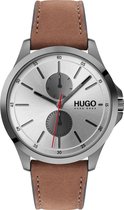 HUGO HU1530123 #JUMP - Polshorloge - Leer - Bruin -   Ø 40 mm