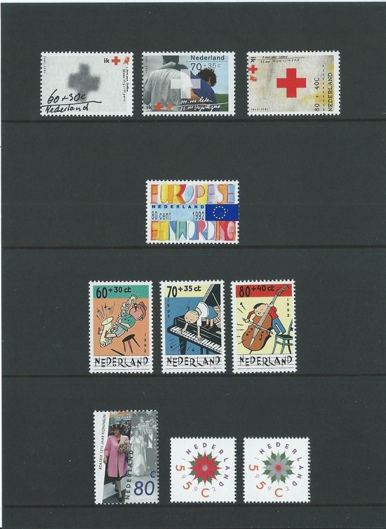 Thumbnail van een extra afbeelding van het spel Nederland Jaarcollectie Bijzondere Postzegels 1992