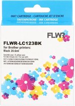 FLWR - Inktcartridge / LC-123 zwart - geschikt voor Brother