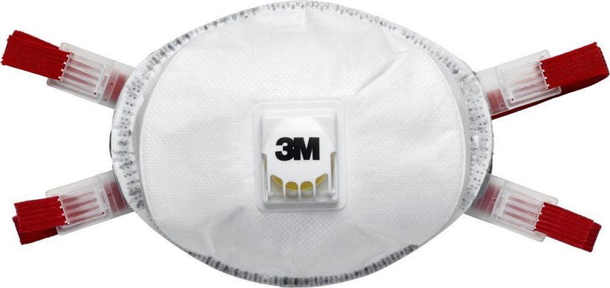 3M 8835+ Stofmasker FFP3 Mondmasker Gezichtsmasker met Uitademventiel 5 stuks