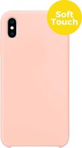 iPhone Xs Max Telefoonhoesje | Siliconen Soft Touch Smartphone Case | Back Cover Roze