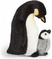 Living Nature Knuffel Pinguin met kuiken