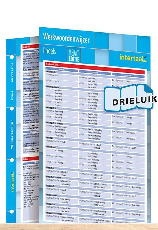 Werkwoordenwijzer Engels - nieuwe editie uitklapkaart - cover