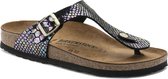 Birkenstock Gizeh Dames Slippers Regular Fit - Shiny Snake Black - Maat 39