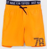Tiffosi-jongens-korte broek, zwembroek-Kelvin-kleur: oranje-maat 140