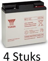 4 Stuks Yuasa lead-acid Batterij NP17-12