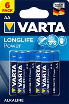 Varta Longlife Power AA Batteries - 6 pièces