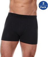 Brubeck Heren Ondergoed Boxershorts - Naadloos Elastisch Katoen - 2 Pack - Grafiet - XL