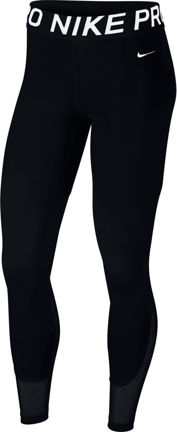 Nike W Np Tght Mini Swoosh Sportlegging Dames - Black/Black/(White)