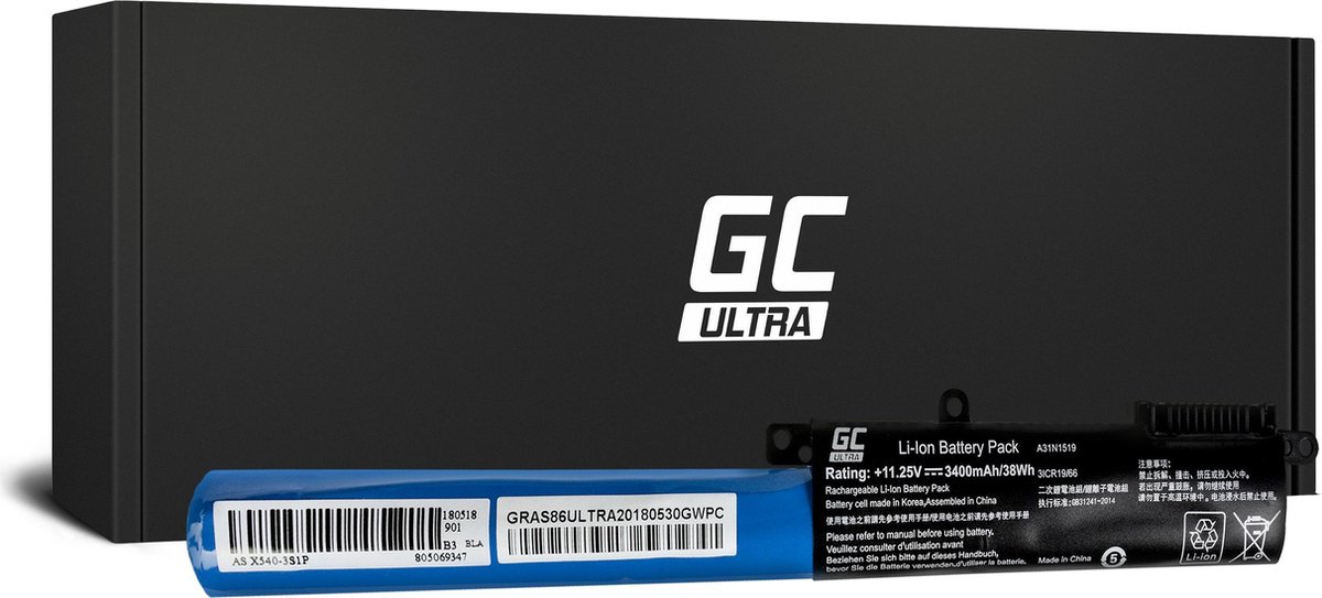 Green Cell PRO Batterie A31N1519 pour Asus F540 F540L F540S R540 R540L R540M R540MA R540S R540SA X540 X540L X540S X540SA - Green Cell