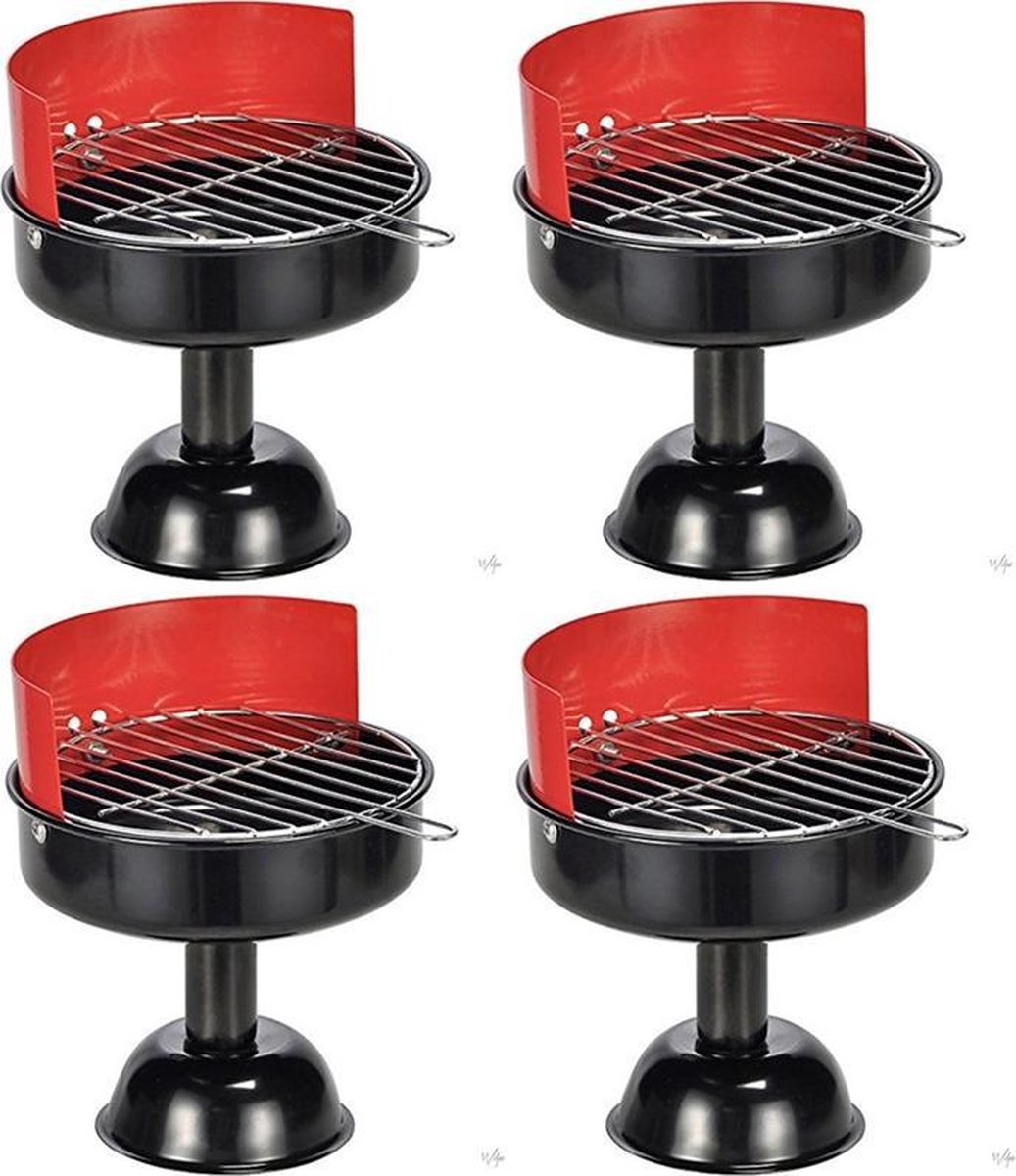 Goedkoopste haushalt 16053 - 4 x design asbak in grill vorm