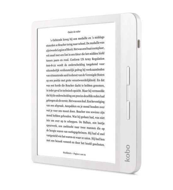 Libra H2O e-reader - Waterdicht - Grote 7 inch scherm - Instelbaar warme kleur - 8GB - Wifi - Wit